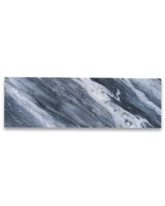 Bardiglio Gray Marble 4x12 Tile Polished