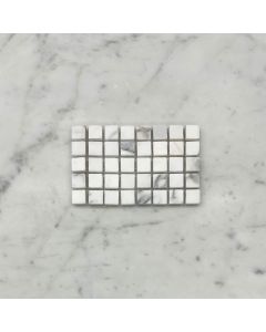 Statuary White Marble 5/8x5/8 Square Mosaic Tile Honed
