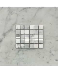 Statuary White Marble 3/4x3/4 Square Mosaic Tile Polished