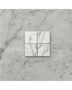 Statuary White Marble 2x2 Square Mosaic Tile Honed