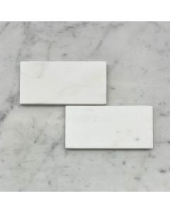 Statuary White Marble 3x6 Subway Tile Honed