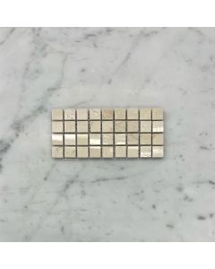 (Sample) Crema Marfil Marble 5/8x5/8 Square Mosaic Tile Polished
