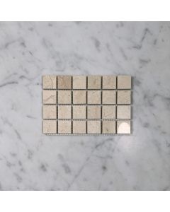 Crema Marfil 1x1 Square Mosaic Tile Polished
