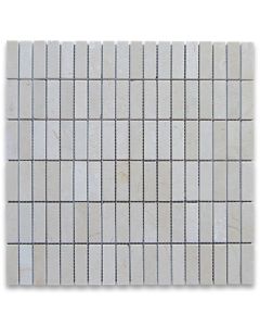 Crema Marfil 5/8x2 Rectangular Stacked Mosaic Tile Polished