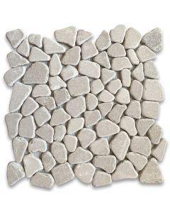 Crema Marfil River Rocks Pebble Stone Mosaic Tile Tumbled
