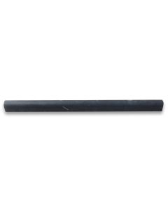 Nero Marquina Black Marble 5/8x12 Pencil Liner Trim Molding Honed