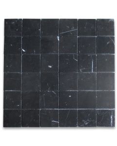 Nero Marquina 2x2 Square Mosaic Tile Honed