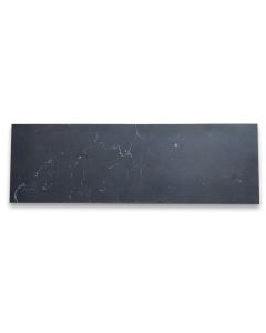 Nero Marquina Black Marble 4x12 Tile Honed