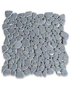Nero Marquina River Rocks Pebble Stone Mosaic Tile Tumbled