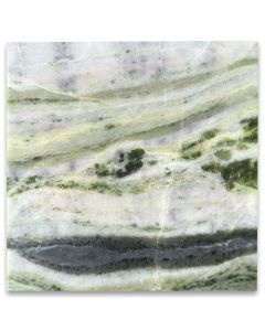 Sagano Vibrant Green Marble 6x6 Tile Honed