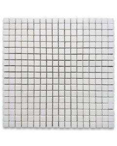 Thassos White Marble 5/8x5/8 Square Mosaic Tile Honed