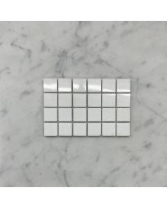 Thassos White Marble 1x1 Square Mosaic Tile Polished