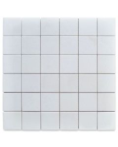 Thassos White 2x2 Square Mosaic Tile Honed
