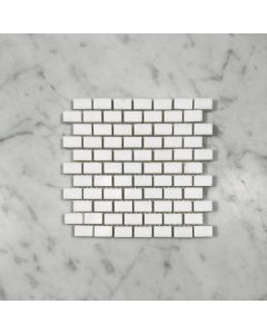 Thassos White 5/8x3/4 Mini Brick Mosaic Tile Polished