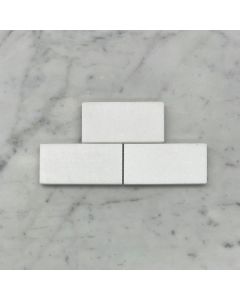 Thassos White 2x4 Grand Brick Subway Mosaic Tile Honed