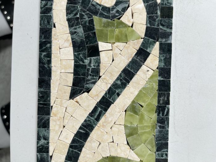 Carina Green 4x13.8 Marble Mosaic Border Listello Tile Polished
